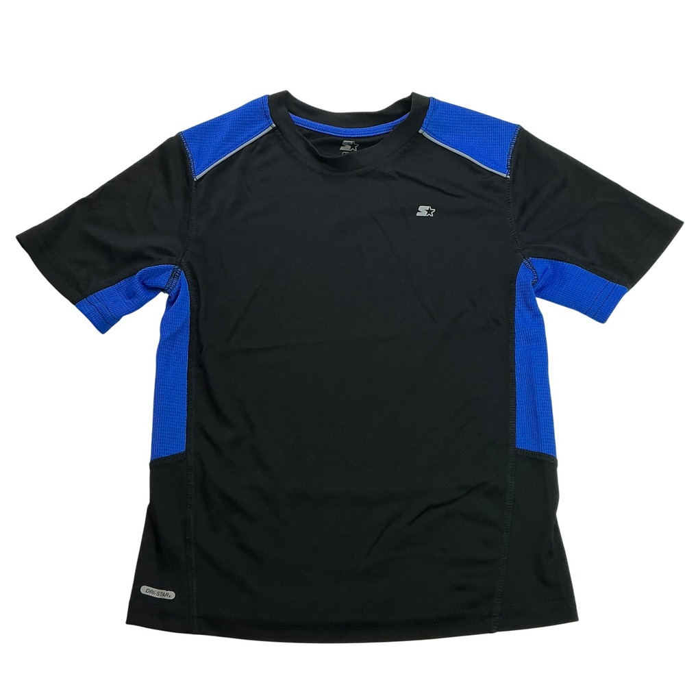 Starter Black Blue Activewear T-Shirt Kids Size 8 Dri-Star Sporty Tee RB32104